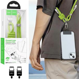 Hoco GH7 Colgante para Móvil con Cable USB-C a USB-C 1.8m Fluorescent Green 2