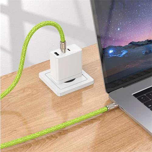 Hoco GH7 Colgante para Móvil con Cable USB-C a USB-C 1.8m Fluorescent Green