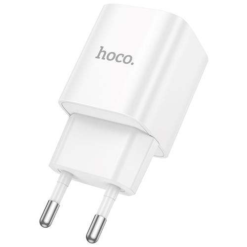 Hoco C147A Cargador USB QC3.0 y USB-C PD 20W Blanco