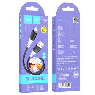 Cable USB a Lightning 1 metro 3Amp Hoco X82 Silicona Black 2
