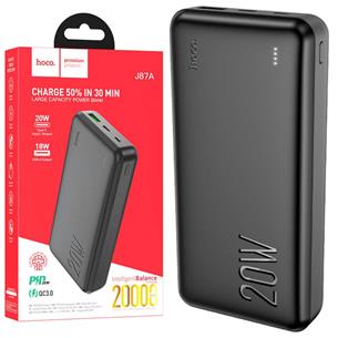 Powerbank Hoco J87A 20.000mAh con USB-C 20W y USB-A QC3.0 Negro 2