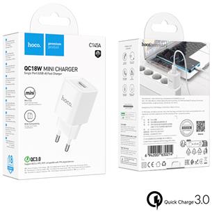 Cargador USB-A Hoco C145A 18W QC3.0 Blanco 2