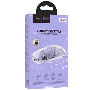 Hoco GM29 Ratón Inalámbrico 2.4G y Bluetooth Romantic Purple 2