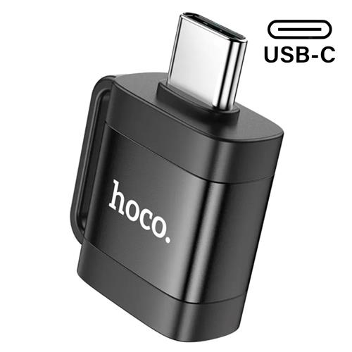 Hoco UA31C Adaptador OTG USB-C a USB-A Negro