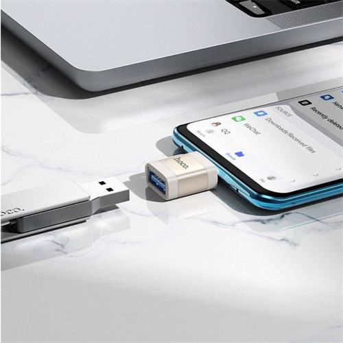 Hoco UA31C Adaptador OTG USB-C a USB-A Gris