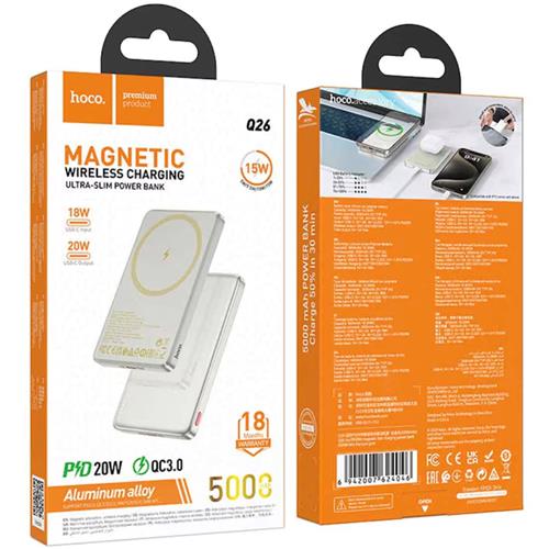 Powerbank Hoco Q26 Magsafe PD20W 5.000 mAh Titanium Gold