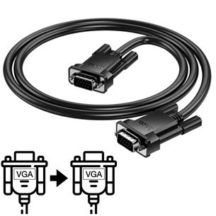 Hoco US11 Cable VGA a VGA de 1 Metro Negro 2