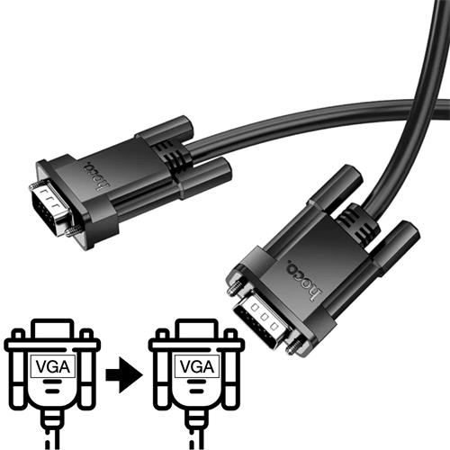 Hoco US11 Cable VGA a VGA de 2 Metros Negro