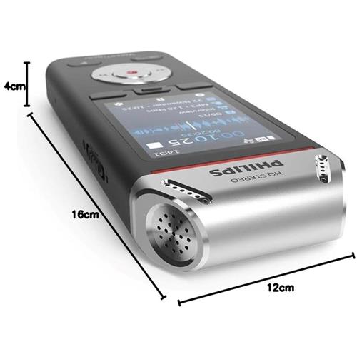 Philips DVT2110 Grabadora de Voz 8GB con 2 Micrófonos HIFI