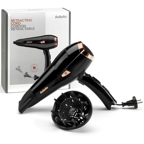 Babyliss D373E Secador 2000W con cable retráctil Negro