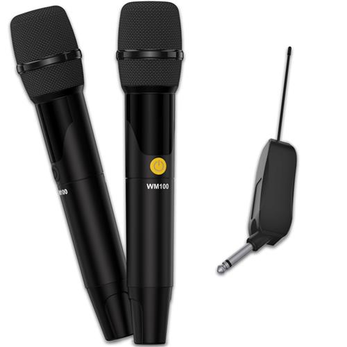 HiFuture WM100 Pack de 2 Micrófonos Inalámbricos 2.4G Recargables