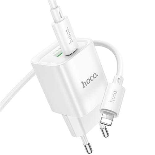 Hoco C147A Cargador Cham PD20W+QC3.0 Type-C to Lightning White