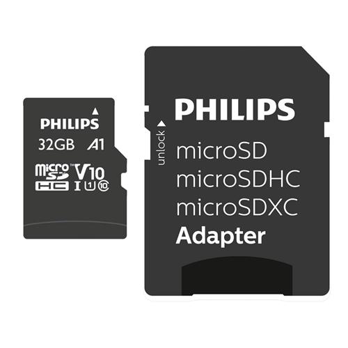 Memoria Philips Micro SDHC Card 32GB Class 10 + Adaptador