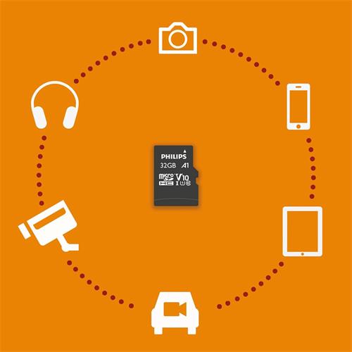 Memoria Philips Micro SDHC Card 32GB Class 10 + Adaptador