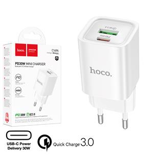 Hoco C149A Cargador Cham PD30W+QC3.0 EU White