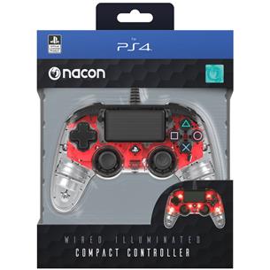 Nacon Mando Oficial Playstation PS4 Compact Rojo (PS4OFCPADCLRED) 2