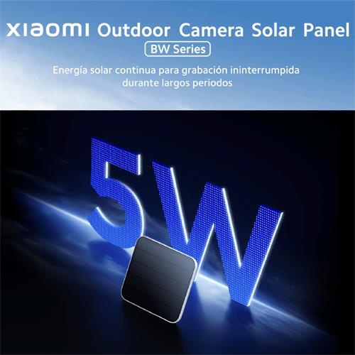 Xiaomi Panel Solar para Cámaras De Vigilancia 5W, Cable USB-C 3m (BHR8352GL)