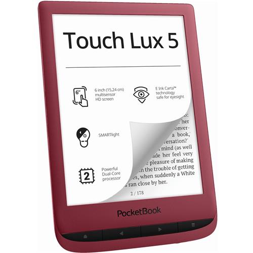Pocketbook Touch Lux 5 6" 8Gb Wifi Luz Táctil Ruby Red