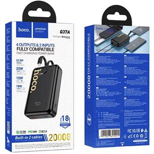 Powerbank Hoco Q37A 22.5W+PD20W 20.000 mAh con Cables USB-C y Lightning 2