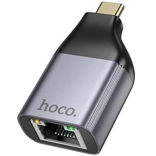 Adaptador USB-C a RJ45 RED Hoco UA35 Gris Metal