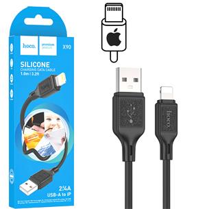 Hoco X90 Cable Cool Silicone Lightning Black