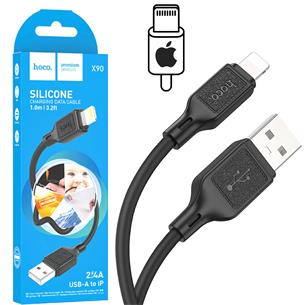 Hoco X90 Cable Cool Silicone Lightning Black 2