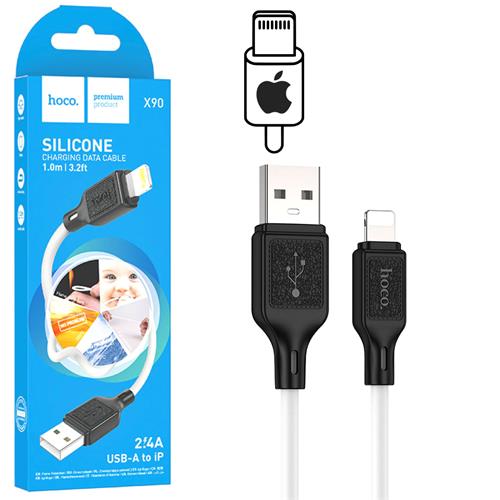 Hoco X90 Cable Cool Silicone Lightning White