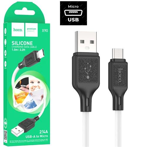 Hoco X90 Cable Cool Silicone Micro White