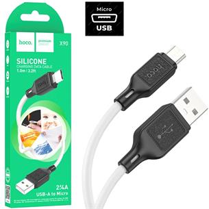 Hoco X90 Cable Cool Silicone Micro White 2