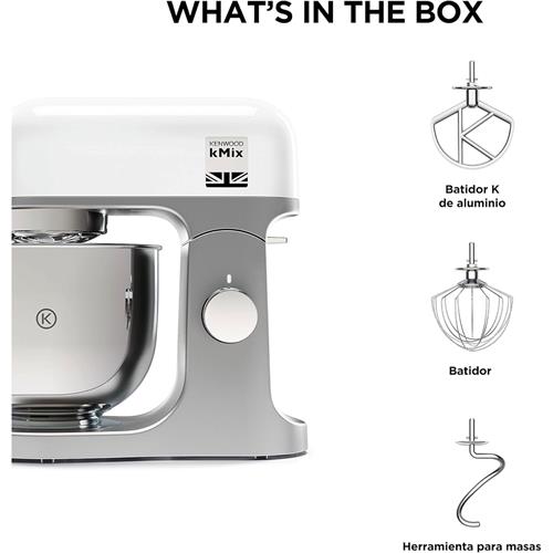 Kenwood KMX750 Robot Cocina Amasadora 1.000W 5L Blanco