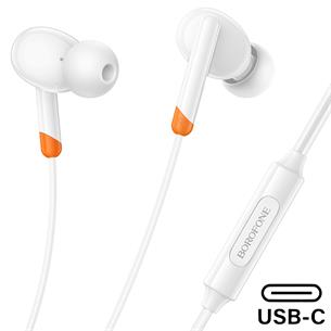 Borofone BM92 Auriculares con Micrófono y Conexión USB-C Blanco