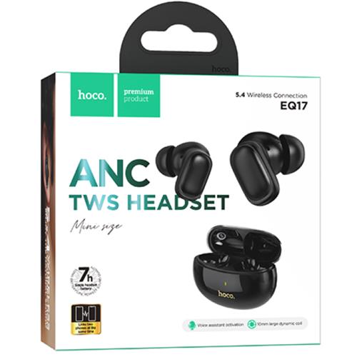Hoco EQ17 Auricular Inalámbrico con Cancelación Ruido Midnight Black