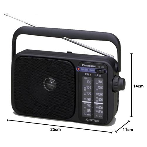 Panasonic RF-2400DEG-K Radio AM/FM con Pila y Corriente