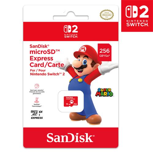 Memoria Sandisk Micro Sd Express 256GB  Nintendo Switch 2