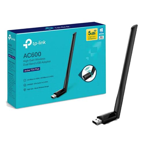 Tp-Link Adaptador Red AC600 Doble Banda USB 2.0 (Archer T2U Plus)