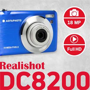 AgfaPhoto DC8200BL Cámara Digital 18MP 8x Zoom + SD16GB+ Bag Azul 2