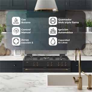 Svan SKGW5900RN Cocina Gas ancho 90 cm Rústico Negro 2