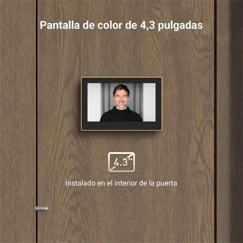 Ezviz HP2 Mirilla Inteligente Wifi con Pantalla 4.3" Dorado