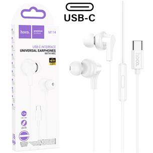 Hoco M114 Auricular con Micrófono y Conexión USB-C Blanco 2