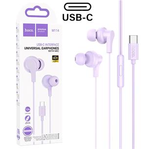 Hoco M114 Auricular con Micrófono y Conexión USB-C Púrpura 2