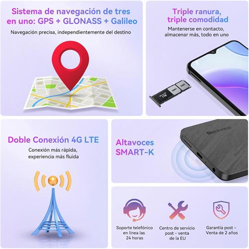 Blackview Wave 8C 6.5" 2+4GB 64GB Sunset Purple