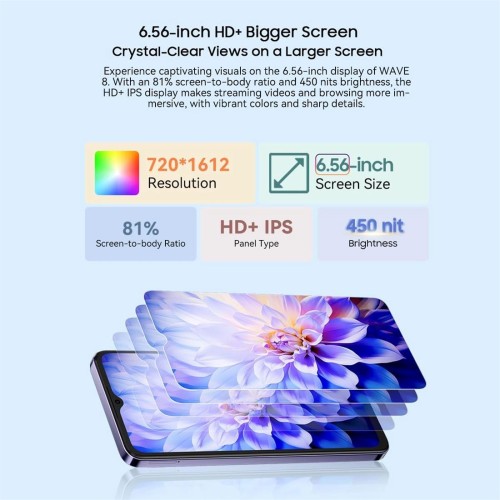 Blackview Wave 8 6.56" 4+8GB 256GB Ink Black