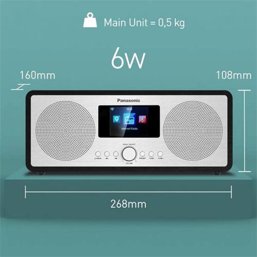 Panasonic RFD40EGK Radio WiFi por Internet con DAB+, FM y Bluetooth