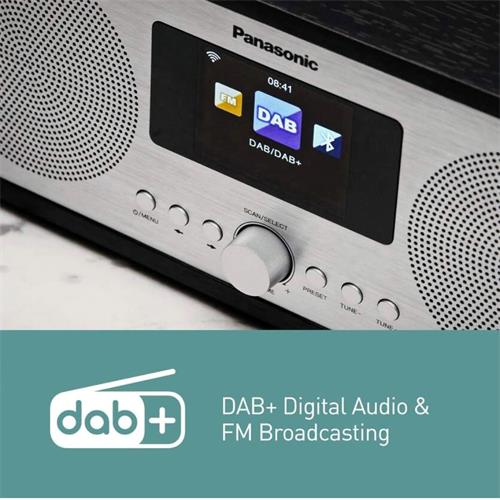 Panasonic RFD40EGK Radio WiFi por Internet con DAB+, FM y Bluetooth