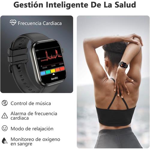 Blackview R60 Smartwatch  1.96" Amoled con llamadas Bluetooth Negro
