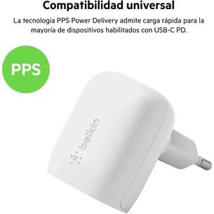 Cargador USB-C 20W Belkin +Cable Usb-C a Usb-C 1 Metro Blanco (WCA006VF1MWH-B6) 2