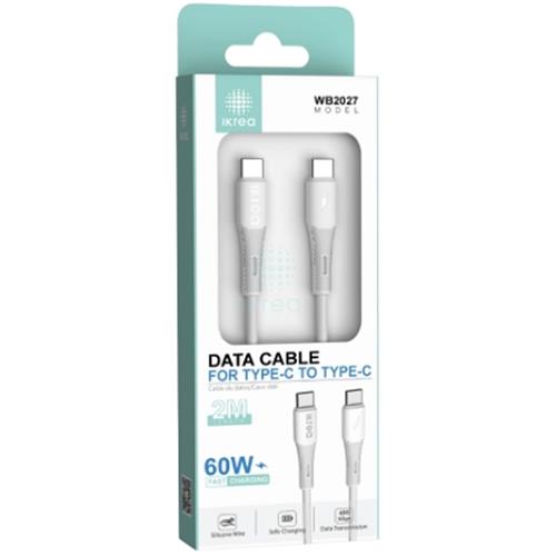 Cable USB-C a USB-C Carga Rápida 60W 2 Metros Ikrea WB2027
