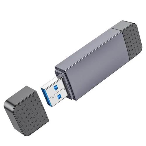 Lector Hoco HB45 Spirit para SD y Micro SD con conexión USB y USB-C 2.0