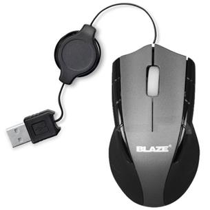Blaze M-2051 Ratón para portátiles con Cable Retráctil