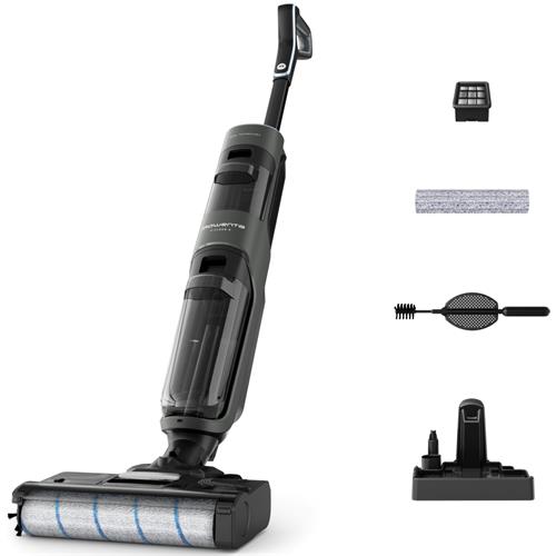 Rowenta X Clean 4 GZ5035, 2 en 1, Aspira y friega, Sin cables, 200 W, Smart, 50 min, Autolimpieza, Negro